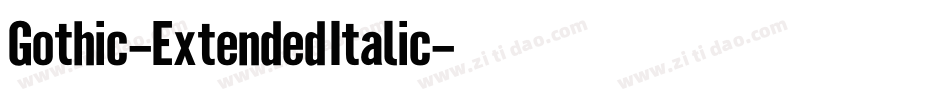 Gothic-Extended Italic字体转换